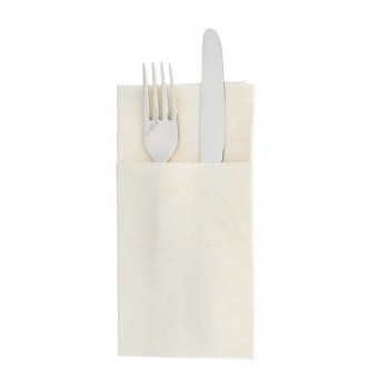 SERVILLETA LIKE LINEN COLOR CREMA DOBLADO CANGURO - 40x40 CM