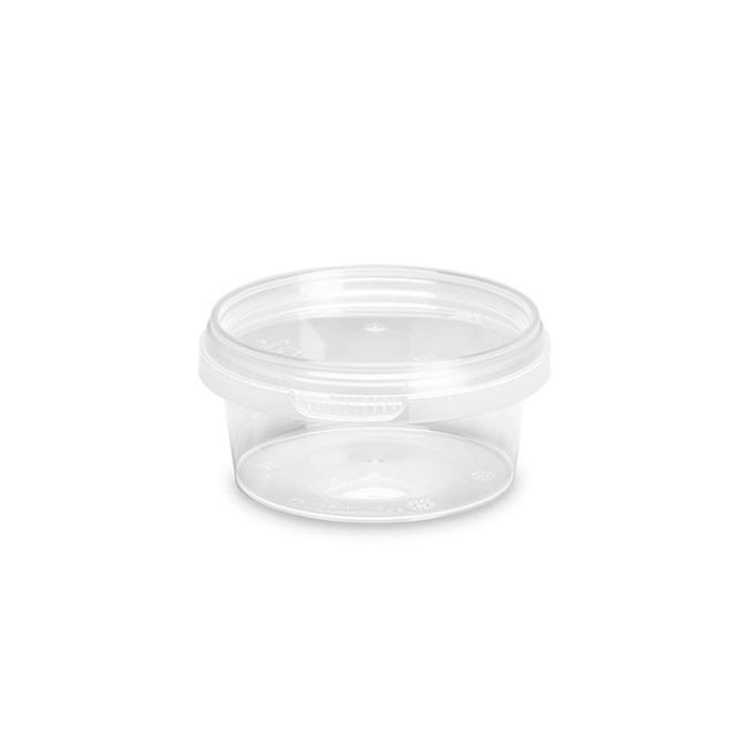TARRINA TRANSPARENTE CON CIERRE DE SEGURIDAD - 180 ML
