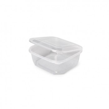 ENVASE CUADRADO CON TAPA BISAGRA Y PRECINTO DE SEGURIDAD - 375 ML