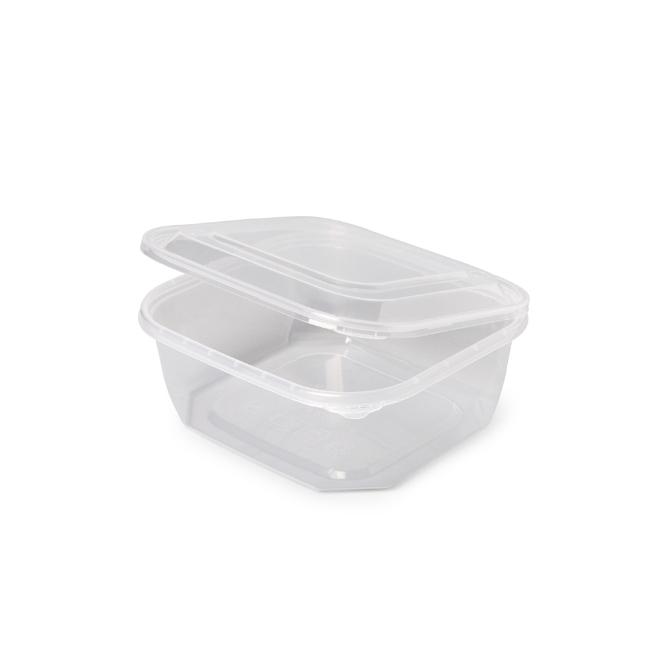ENVASE CUADRADO CON TAPA BISAGRA Y PRECINTO DE SEGURIDAD - 750 ML (288 Unidades)
