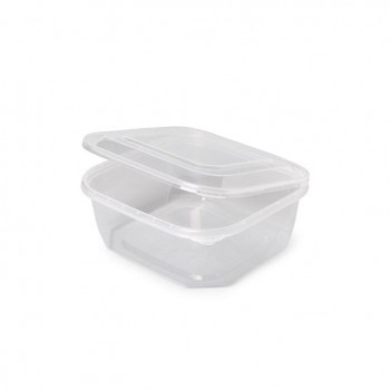 ENVASE CUADRADO CON TAPA BISAGRA Y PRECINTO DE SEGURIDAD - 750 ML