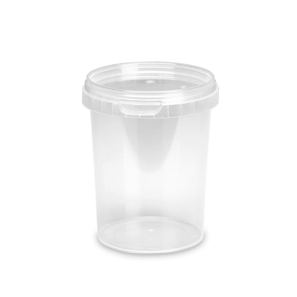 TARRINA INYECTADA FLEXPACK TRANSPARENTE CON CIERRE DE SEGURIDAD - 520 ML