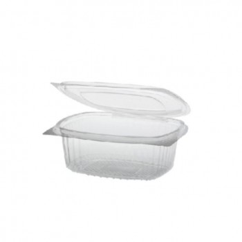 ENVASE TRASNPARENTE CON TAPA DE BISAGRA - 500 ML