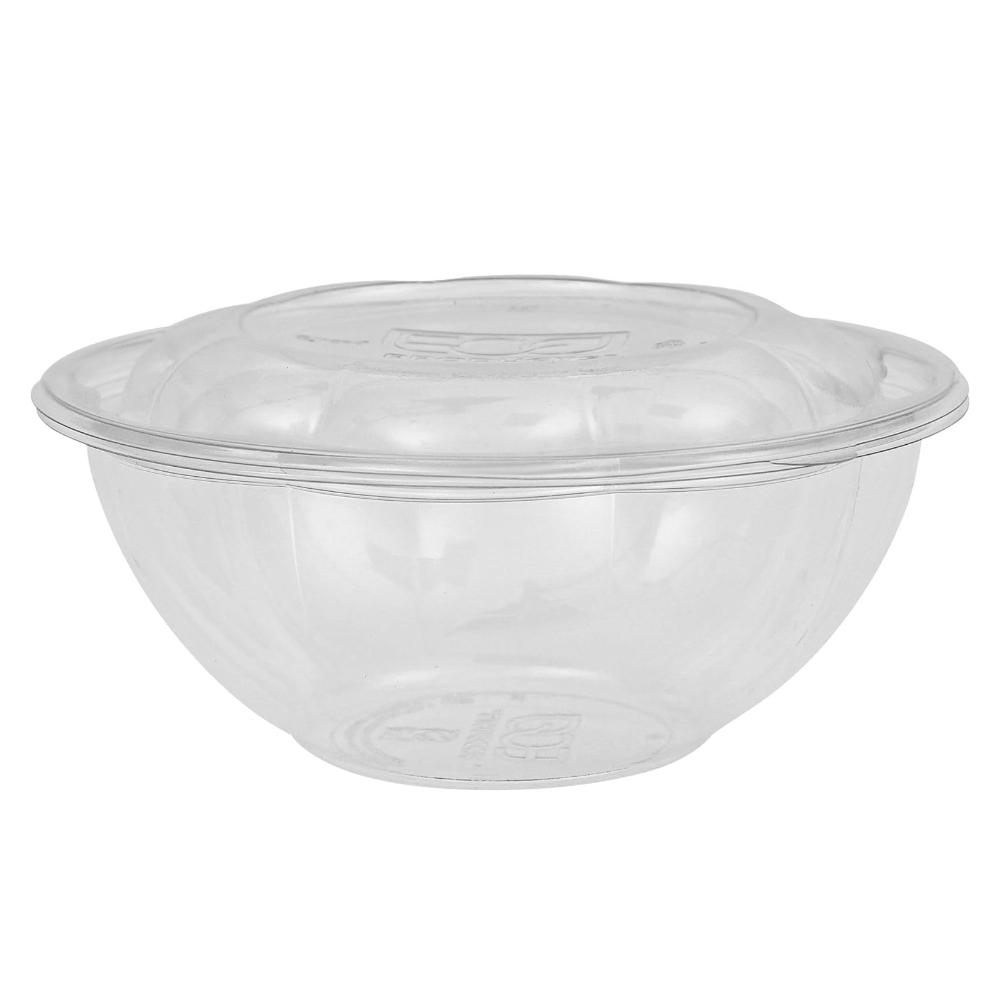 COMBO DE ENSALADERA CON TAPA TRANSPARENTES DE PLA COMPOSTABLES - 720 ML (150 Unidades)