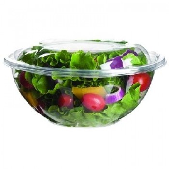 COMBO DE ENSALADERA CON TAPA TRANSPARENTES DE PLA COMPOSTABLES - 720 ML