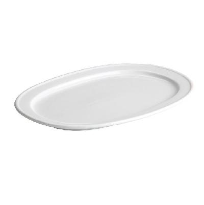 BANDEJA OVALADA DE PORCELANA BLANCA COLECCIÓN WEI - 33x24x3 CM