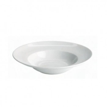 PLATO DE PASTA DE PORCELANA BLANCA - 30x6 CM