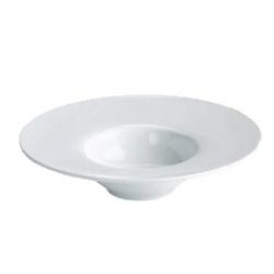 PLATO DE RISOTTO DE PORCELANA BLANCA COLECCIÓN BORDEAUX - 20x5 CM
