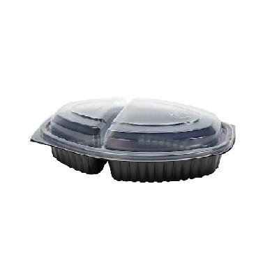 TAPA TRANSPARENTE HOTMEAL DE 2 COMPARTIMENTOS - 20,7x14,3x2,2 CM