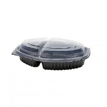 TAPA TRANSPARENTE HOTMEAL DE 2 COMPARTIMENTOS - 20,7x14,3x2,2 CM