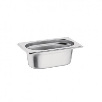 CUBETA GASTRONORM ACERO INOXIDABLE MARCA VOGUE GN1/9 - 0,8 L