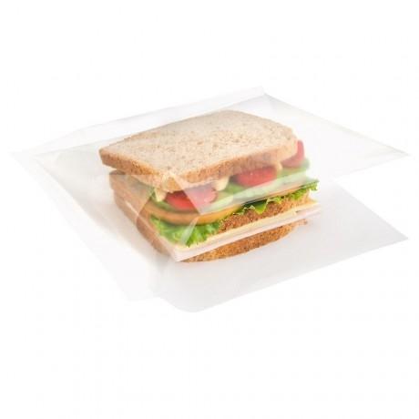 BOLSA BLANCA CON VENTANA PARA SANDWICH - 16x16 CM (500 Unidades)