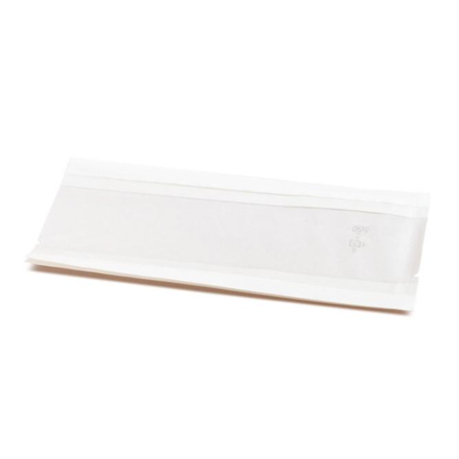 BOLSA PAPEL BLANCA CON VENTANA - 9+5x17 CM
