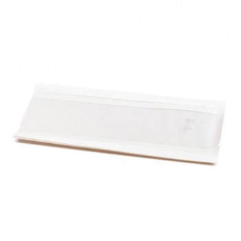 BOLSA PAPEL BLANCA CON VENTANA - 9+5x17 CM