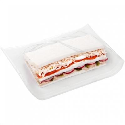 BOLSA BLANCA LAMINADA CON VENTANA Y AUTOCIERRE - 28x22/20 CM (500 Unidades)