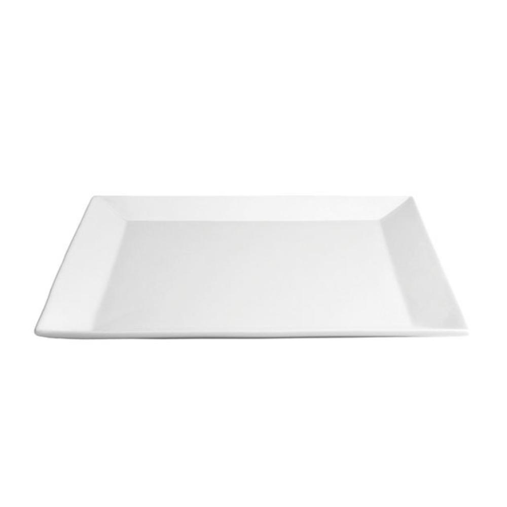 PLATO DE PORCELANA BLANCA COLECCIÓN MING - 12x12x1,5 CM