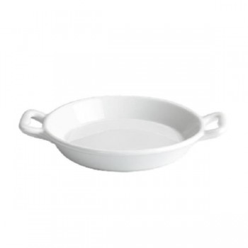 PAELLERA DE PORCELANA BLANCA PARA TAPAS Y DEGUSTACIÓN - 10x2 CM