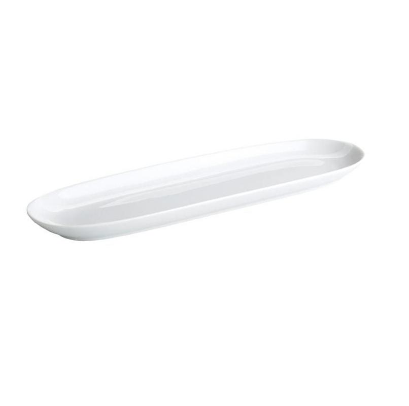 BANDEJA BAGUETTE PORCELANA BLANCA - 33x10x2 CM