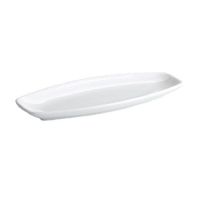 BANDEJA DE PORCELANA BLANCA FORMATO CANOA - 30x13x2,5 CM