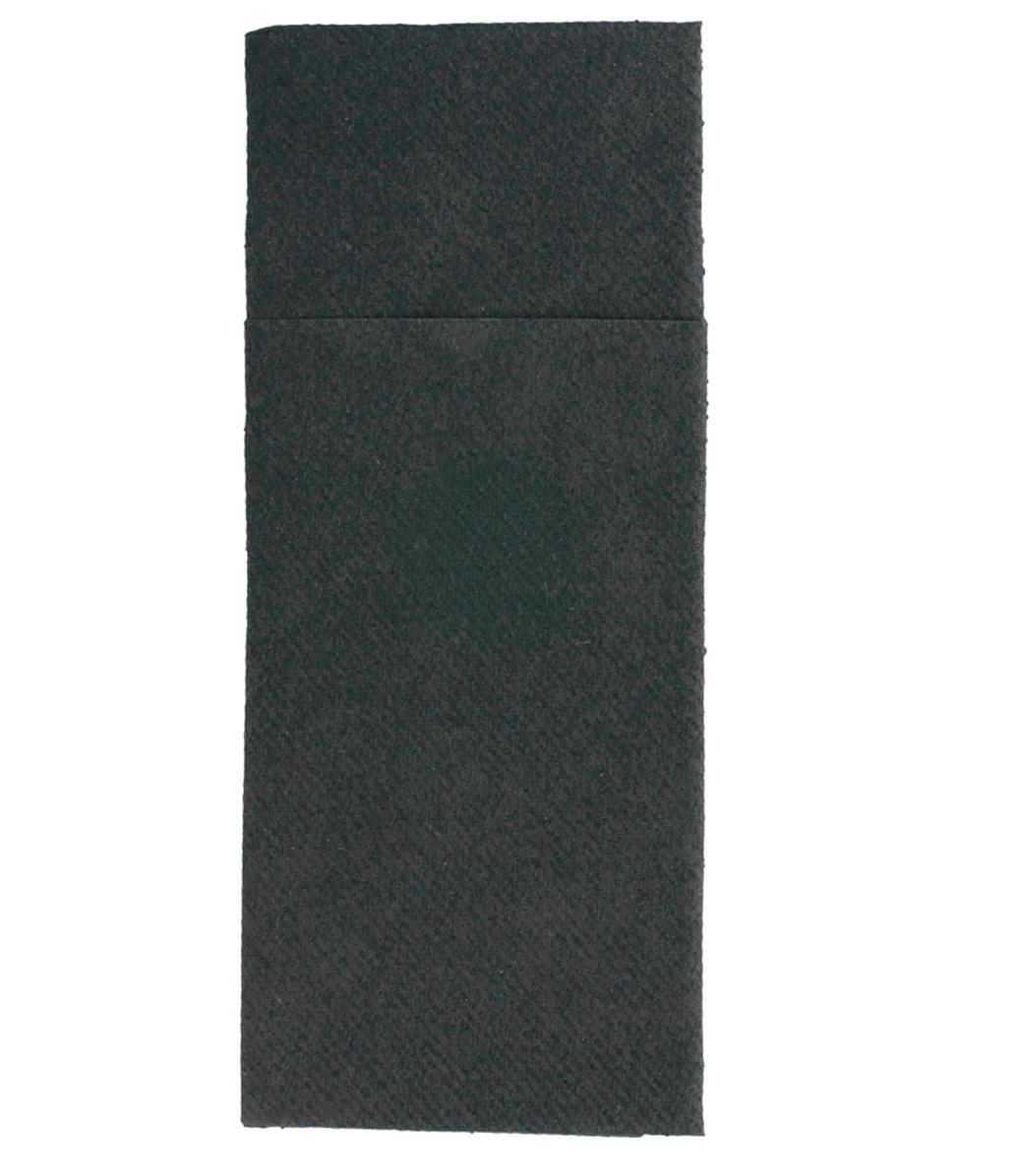 SERVILLETA NEGRA PLEGADO CANGURO AIRLAID - 33x40 CM