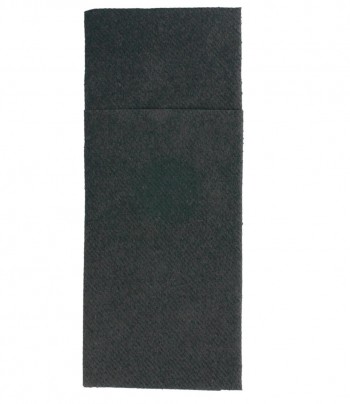 SERVILLETA NEGRA PLEGADO CANGURO AIRLAID - 33x40 CM