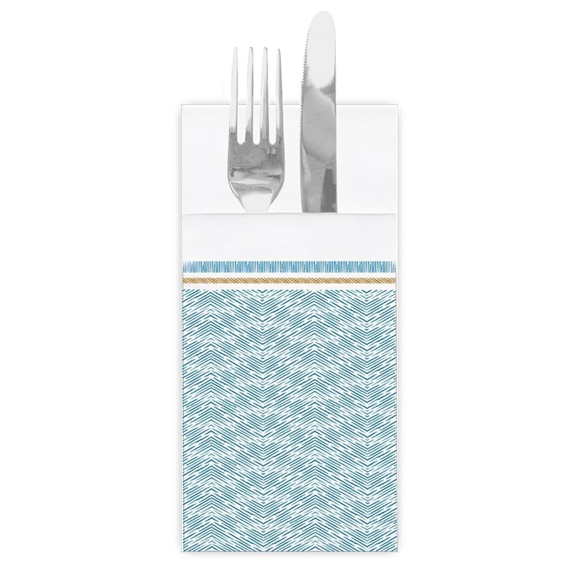 SERVILLETA LIKE LINEN DISEÑO AZUR DOBLADO CANGURO - 40x40 CM