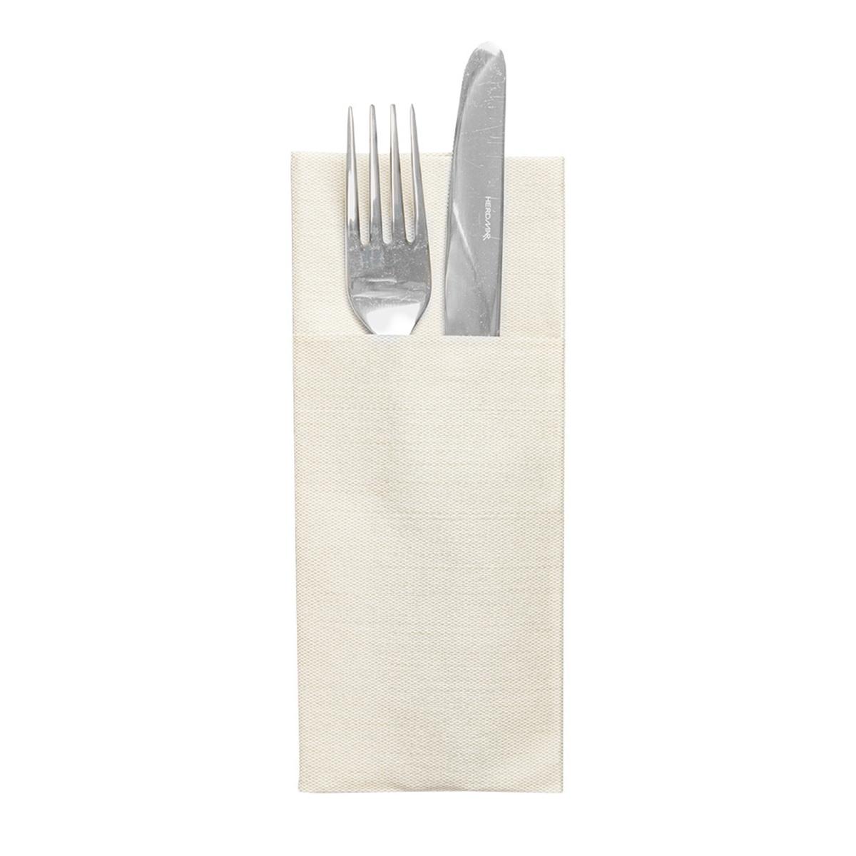 SERVILLETA LIKE LINEN FORMATO CANGURO COLOR CREMA - 33x40 CM