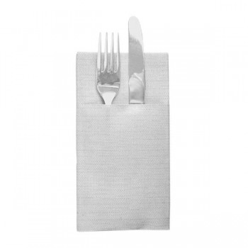 SERVILLETA NONWOVEN DOBLADO CANGURO HILO GRIS - 40x40 CM