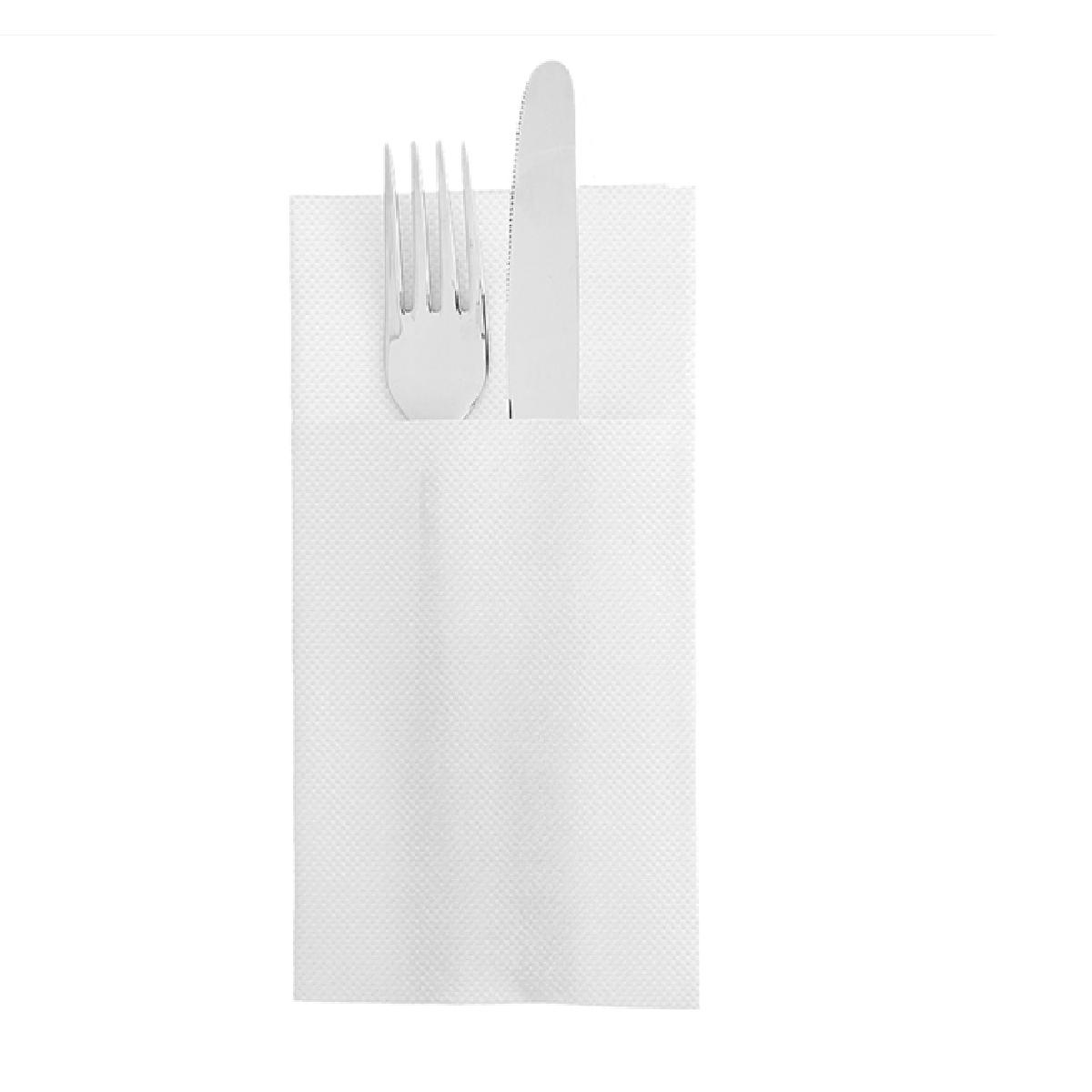SERVILLETA BLANCA DOBLADA CANGURO ECOLABEL - 33x40 CM (1400 Unidades)
