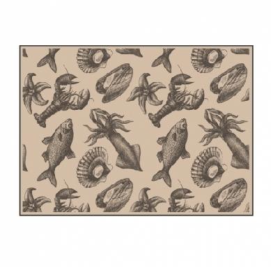 MANTELINES INDIVIDUALES CON DISEÑO PESCA - 31x43 CM