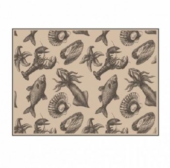 MANTELINES INDIVIDUALES CON DISEÑO PESCA - 31x43 CM