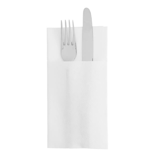 SERVILLETA BLANCA DOBLADO CANGURO AIRLAID - 40x40 CM (700 Unidades)