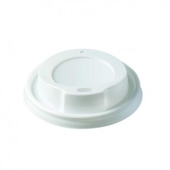 TAPA BLANCA PARA VASO DE CAFÉ PARA LLEVAR - 8 CM
