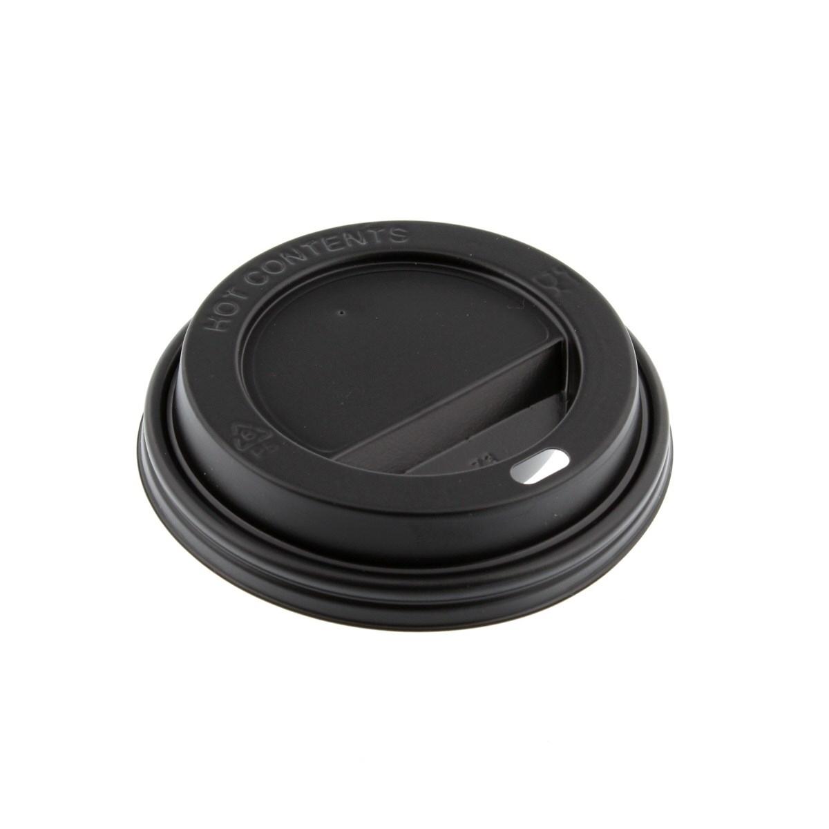 TAPA CLÁSICA NEGRA PARA VASO DE CAFÉ - 7 CM