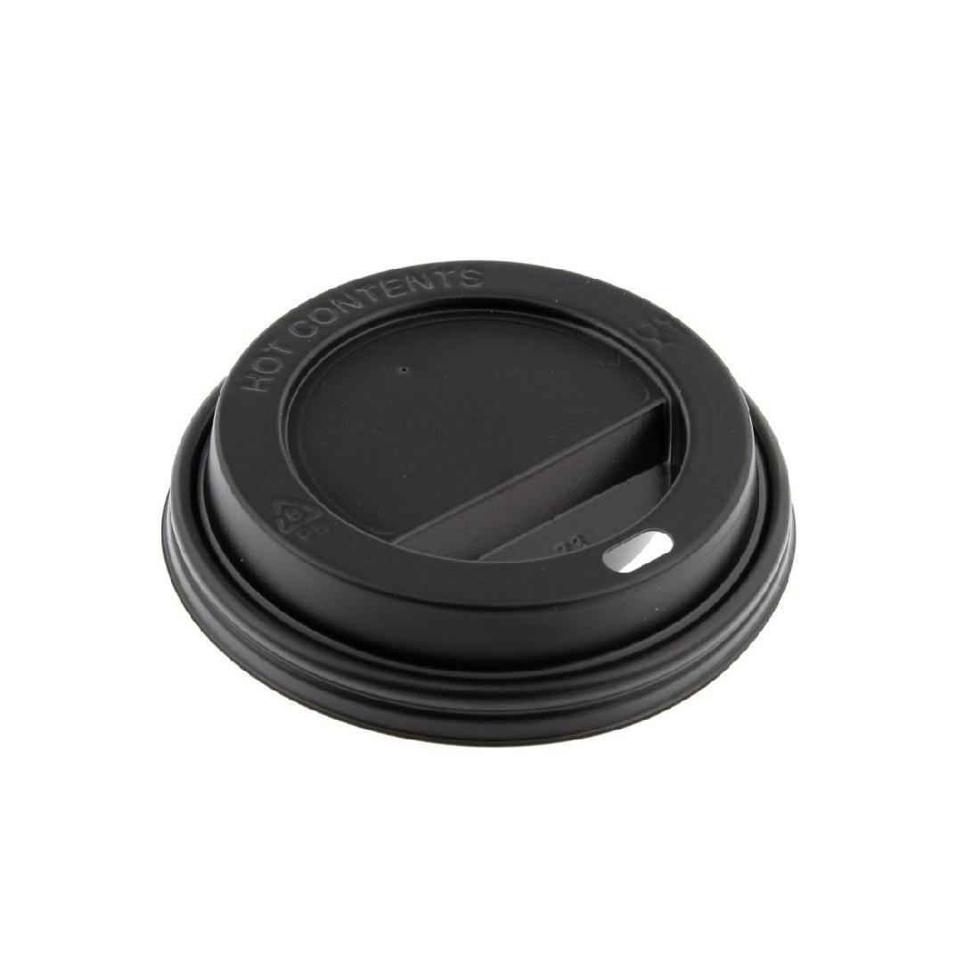 TAPA CLÁSICA PARA VASO DE CAFÉ NEGRA - 9 CM