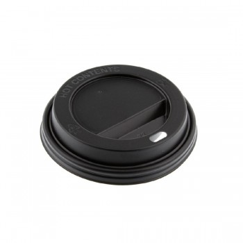TAPA CLÁSICA PARA VASO DE CAFÉ NEGRA - 9 CM