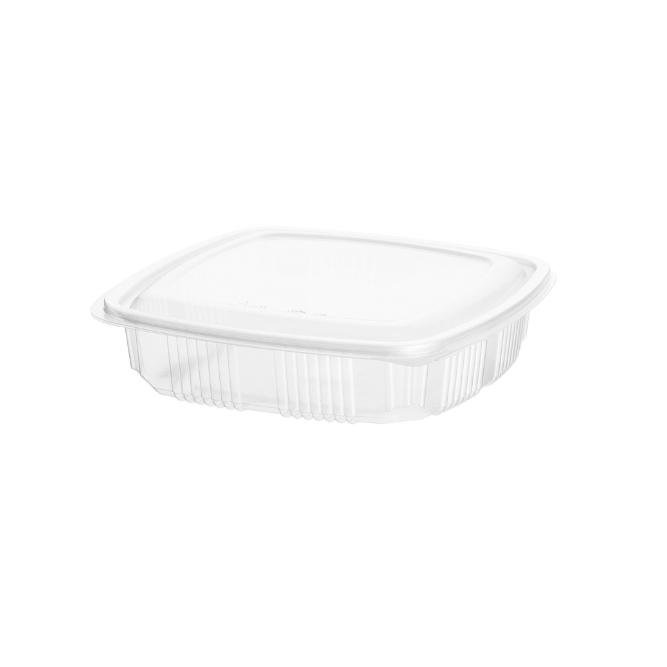ENVASE TRANSLÚCIDO CON TAPA BISAGRA - 750 ML (300 Unidades)