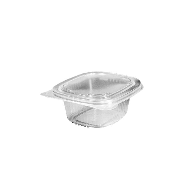 ENVASE TRANSPARENTE PEQUEÑO CON TAPA BISAGRA - 375 ML (720 Unidades)