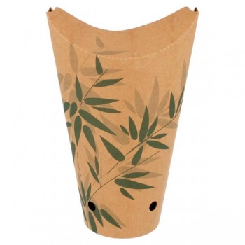 VASO KRAFT CERRADO PARA PATATAS FRITAS FEEL GREEN - 8,5x18 CM 22