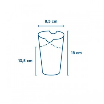 VASO KRAFT CERRADO PARA PATATAS FRITAS FEEL GREEN - 8,5x18 CM 22