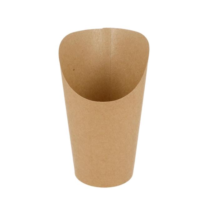 VASO ABIERTO KRAFT PARA PATATAS FRITAS - 8,5x13,5 CM (1000 Unidades)