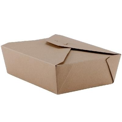 CAJA DE MENÚ ESTANCA DE CARTÓN ACABADO KRAFT - 1 L (200 Unidades)
