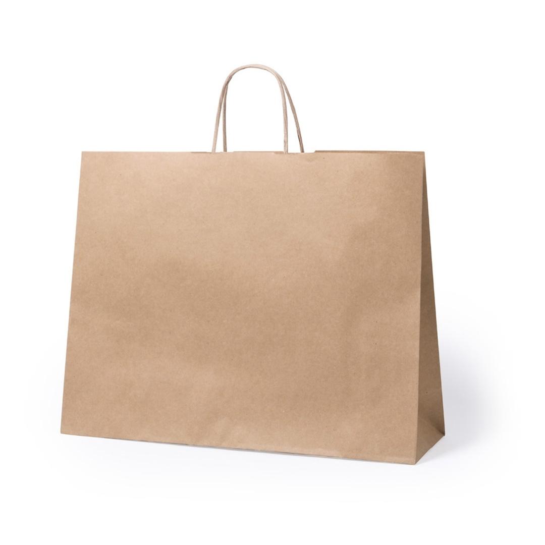 BOLSA KRAFT ASA RIZADA - 41+15x32 CM (200 Unidades)