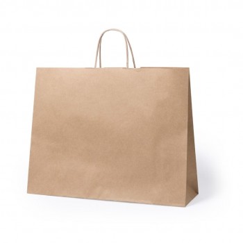 BOLSA KRAFT ASA RIZADA - 41+15x32 CM