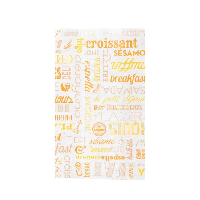 BOLSA PAPEL BOLLERÍA PAROLE NARANJA - 14+7x22 CM (500 Unidades)