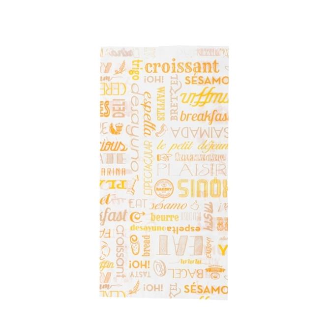 BOLSA BOLLERÍA DE PAPEL PAROLE NARANJA - 14+7x26 CM (500 Unidades)