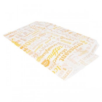 BOLSA BOLLERÍA DE PAPEL PAROLE NARANJA - 14+7x26 CM