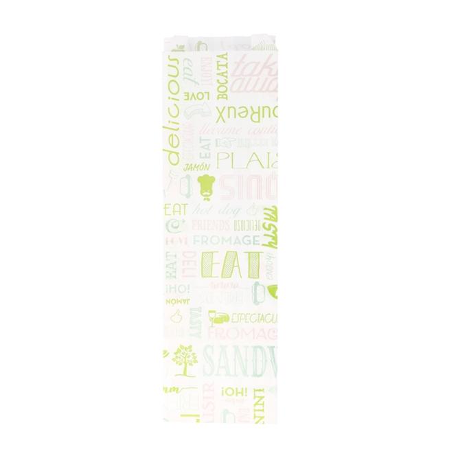 BOLSA BAGUETTE PAPEL ANTIGRASA PAROLE VERDE - 9+4x30 CM (500 Unidades)