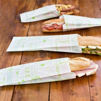 BOLSA BAGUETTE PAPEL ANTIGRASA PAROLE VERDE - 9+4x30 CM