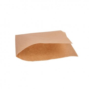 BOLSA KRAFT PAPEL ANTIGRASA ABIERTA 2 LADOS -13x14 CM